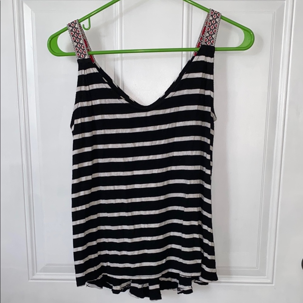 Max Studio Monochrome Striped Top